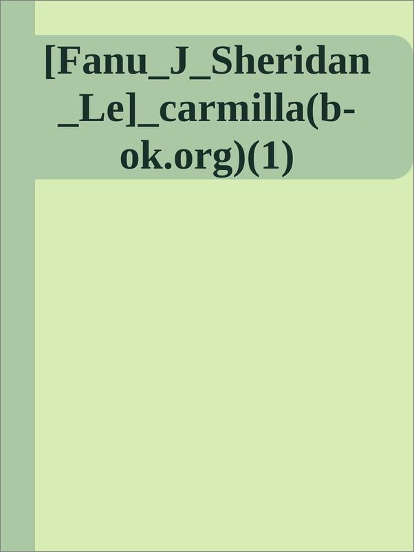 书籍《carmilla》 - 插图1