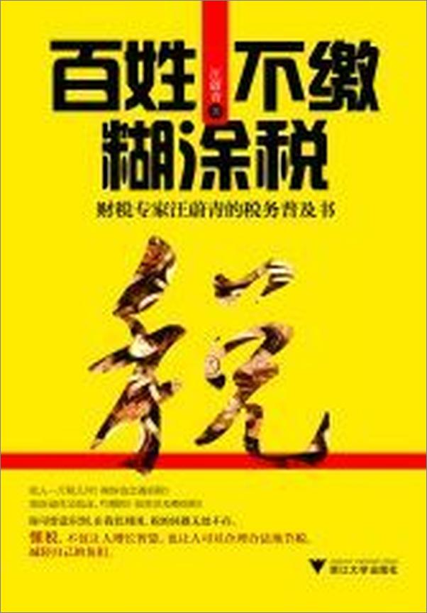 书籍《百姓不缴糊涂税：财税专家汪蔚青的税务普及书》 - 插图1
