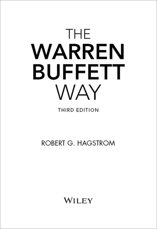 书籍《TheWarrenBuffettWay》 - 插图1