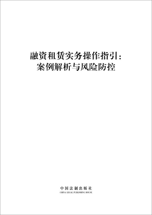 书籍《融资租赁实务操作指引：案例解析与风险防控》 - 插图2