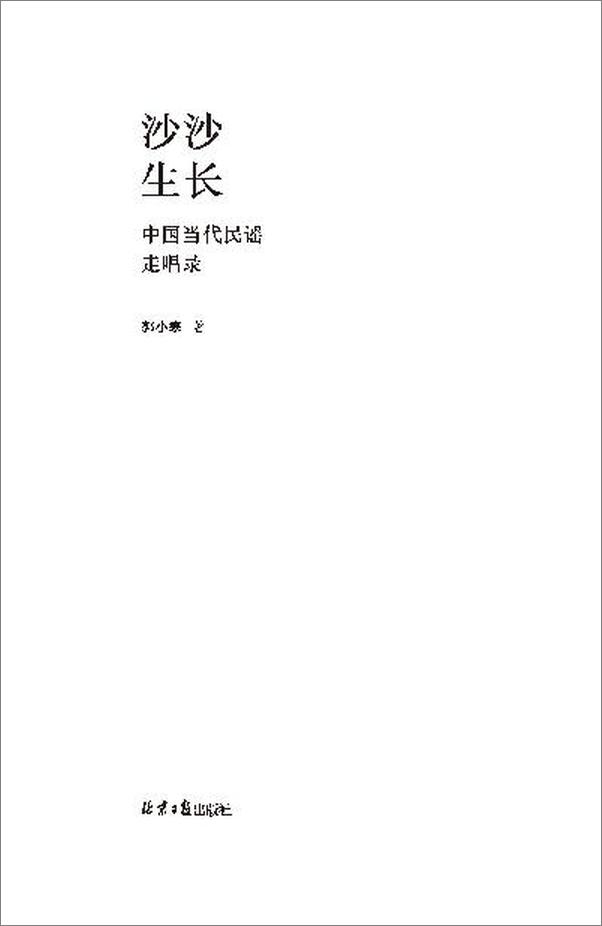 书籍《沙沙生长：中国当代民谣走唱录》 - 插图2