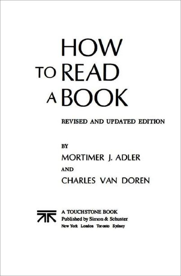 书籍《HowToReadABook-AClassicGuidetoIntelligen.epub》 - 插图1